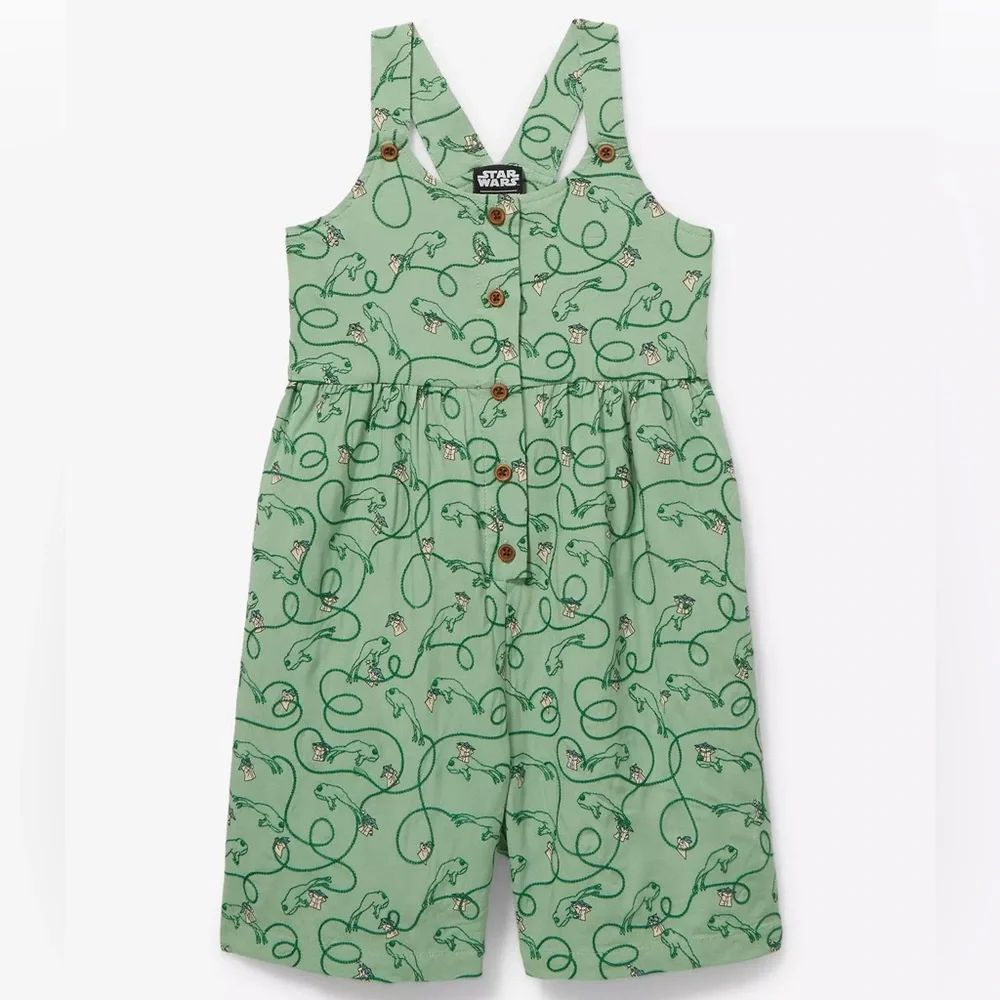 Disney Star Wars Grogu Button Front Toddler Romper — BoxLunch‎ Exclusive